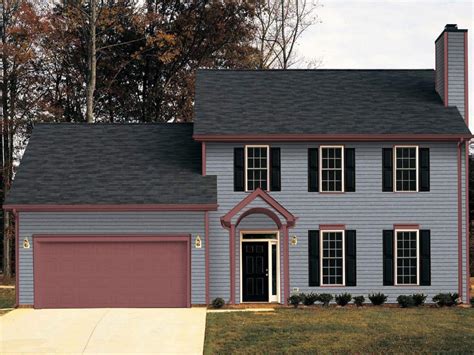 dark gray house with maroon metal roof|light gray house colors.